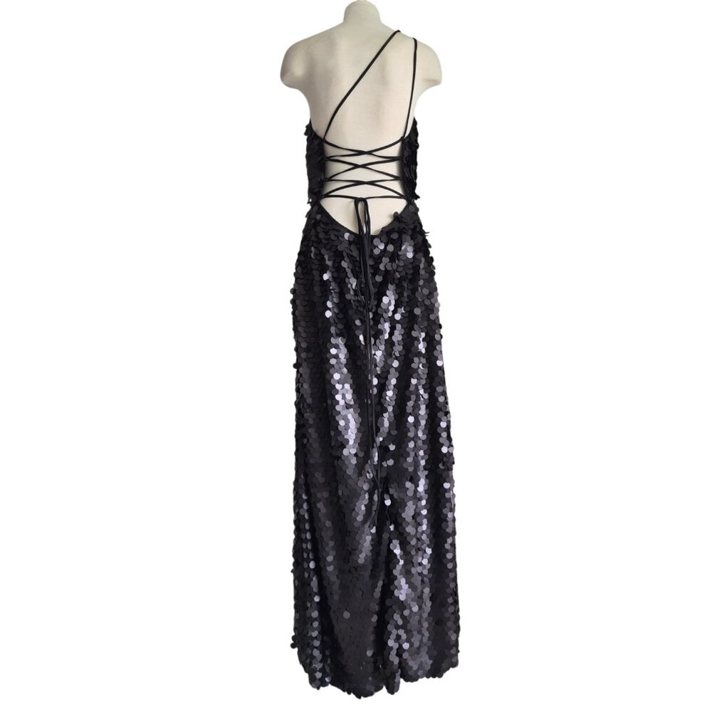NWT Nova Luxe Vivi Sequin Drop Dead Gorgeous Gown Black Show Stopper! 1X - Picture 5 of 16